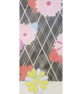 Floral 'Patterns and Black' Paper Tablecover (1ct)