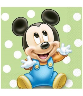 Mickey Mouse 1st Birthday Small Napkins (16ct)
