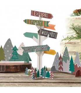 Happy Birthday 'Wilderness' Directional Sign Table Decoration Centerpiece Kit (3pc)