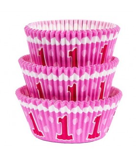 1st Birthday Girl Cupcake Cups (75ct)