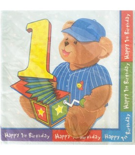 Baby's 1st Birthday Teddy Bear Lunch Napkins (16ct)