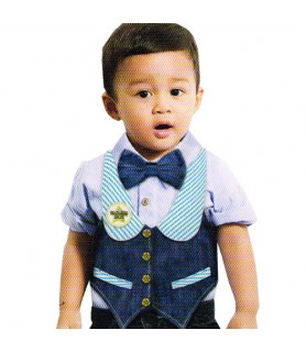 1st Birthday Boy Deluxe Vest w/ Bow Tie (2pc)