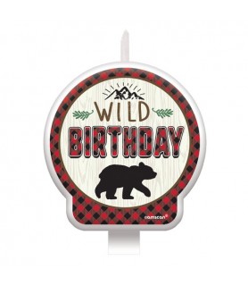 1st Birthday 'Little Lumberjack' Cake Candle (1ct)