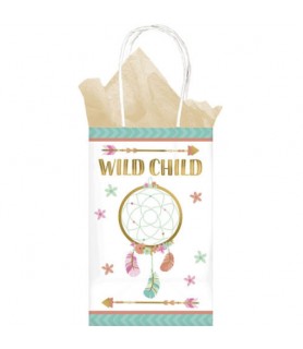 1st Birthday 'Boho Girl' Kraft Paper Favor Bags (8ct)