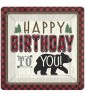 1st Birthday 'Little Lumberjack' Extra Large Paper Plates (8ct)