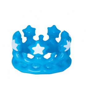 Birthday Boy Blue Inflatable Crown (1ct)