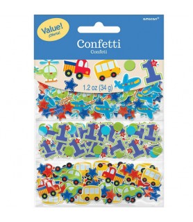1st Birthday Boy 'All Aboard' Confetti Value Pack (3 types)
