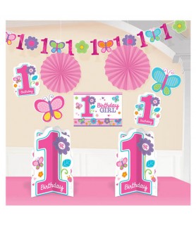 1st Birthday 'Sweet Girl' Room Decorating Kit (10pc)