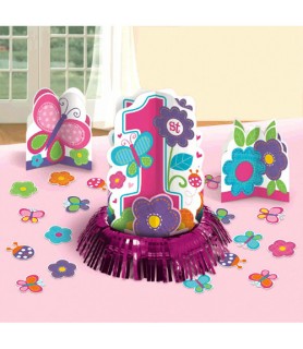 1st Birthday 'Sweet Girl' Table Decorating Kit (23pc)