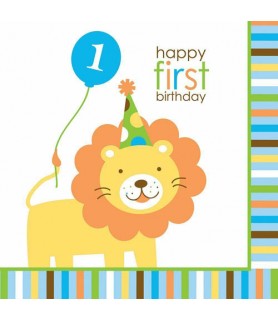 1st Birthday 'Sweet at One' Boy Lunch Napkins (16ct)
