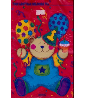 1st Birthday Baby Bear Blue Favor Bags (8ct)