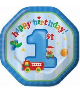 1st Birthday 'Fun at One' Small Paper Plates (8ct)