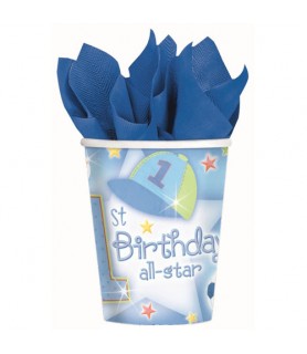 1st Birthday Boy 'All-Star' 9oz Paper Cups (18ct)