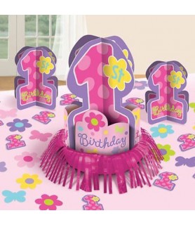 1st Birthday Girl Table Decorating Kit (23pc)