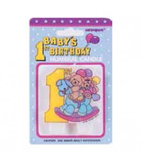 Baby's 1st Birthday Teddy Bear Cake Candle (1ct)