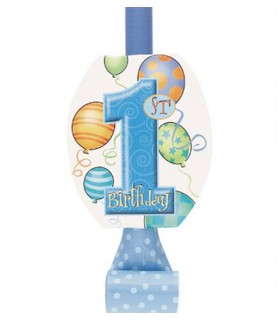 1st Birthday Balloons Boy Blowouts/ Favors (8ct)