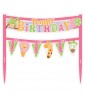 1st Birthday 'Pink Safari' Mini Cake Banner (1ct)