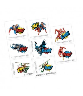 Justice League 'Heroes Unite' Temporary Tattoos (8ct)