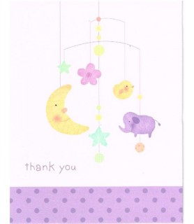 Baby Shower 'Pastel Mobile' Thank You Notes w/ Envelopes (10ct)