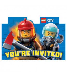 LEGO City Postcard Invitations w/ Envelopes (8ct)