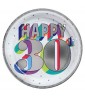 Birthday 'Here's to 30' Large Foil Paper Plates (8ct)