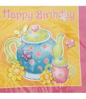 Happy Birthday 'Tea For You' Lunch Napkins HBD (16ct)