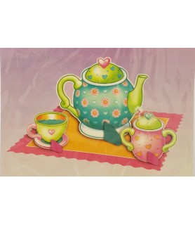 Happy Birthday 'Tea For You' Centerpiece (4pcs)