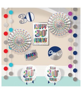 Over the Hill 'Here's to 30' Foil Room Decorating Kit (12pcs)