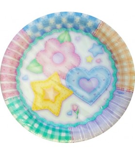 Baby Shower Quilt Small Paper Plates (18ct)