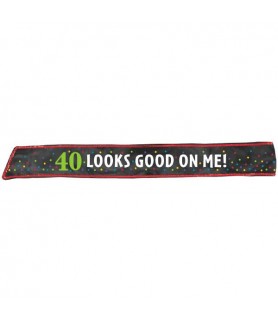 Over the Hill 40th Birthday Fabric Sash (1ct)