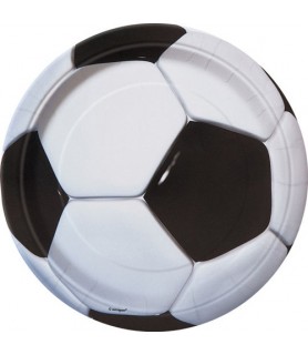 Sports '3D Soccer' Small Paper Plates (8ct)