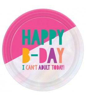 Birthday 'Young and Fab' Iridescent Paper Plates (8ct)