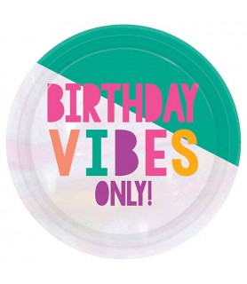 Birthday 'Young and Fab' Small Iridescent Paper Plates (8ct)