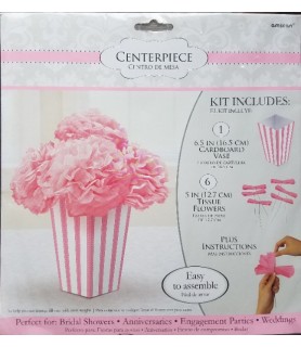 Baby Shower 'Pink Carnations' Tissue Paper Centerpiece (1ct)