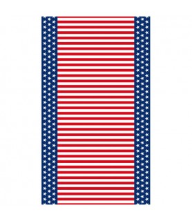 4th of July 'Stars and Stripes' Flannel Backed Heavy Weight Table Cover (1ct)