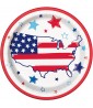 4th of July 'Bright Stars and Stripes' Large Paper Plates (8ct)