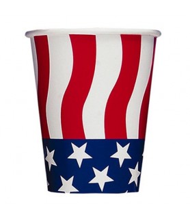 4th of July 'American Flag' 9oz Paper Cups (8ct)
