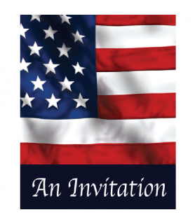 4th of July 'US Pride' Invitations w/ Envelopes (8ct)