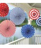 4th of July 'American Summer' Paper Fan Decorations (6ct)