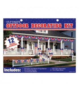 4th of July Ultimate Patriotic Outdoor Decorating Kit (12pc)