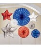 4th of July Foil Starburst Decorating Kit (8pc)