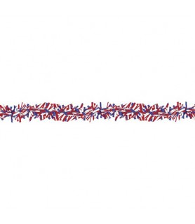 4th of July Deluxe Tinsel Garland (15ft)