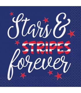 4th of July 'Stars and Stripes Forever' Small Napkins (16ct)