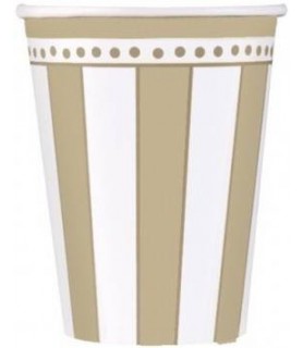 50th Anniversary 'Golden Wishes' 9oz Paper Cups (8ct)