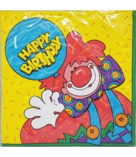 Happy Birthday 'Birthday Clown' Small Napkins (16ct)