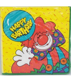 Happy Birthday 'Birthday Clown' Lunch Napkins (16ct)