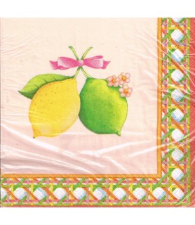 Summer 'Citrus' Large Lunch Napkins 3 Ply (16ct)