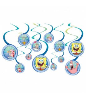SpongeBob SquarePants 'Friends' Hanging Swirl Decorations (12ct)