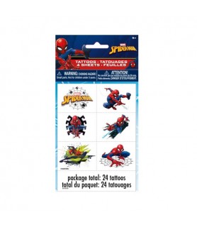 Spider-Man 'Web Slinger' Temporary Tattoos (24ct)