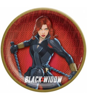 Black Widow Marvel Avengers Small Paper Plates (8ct)
